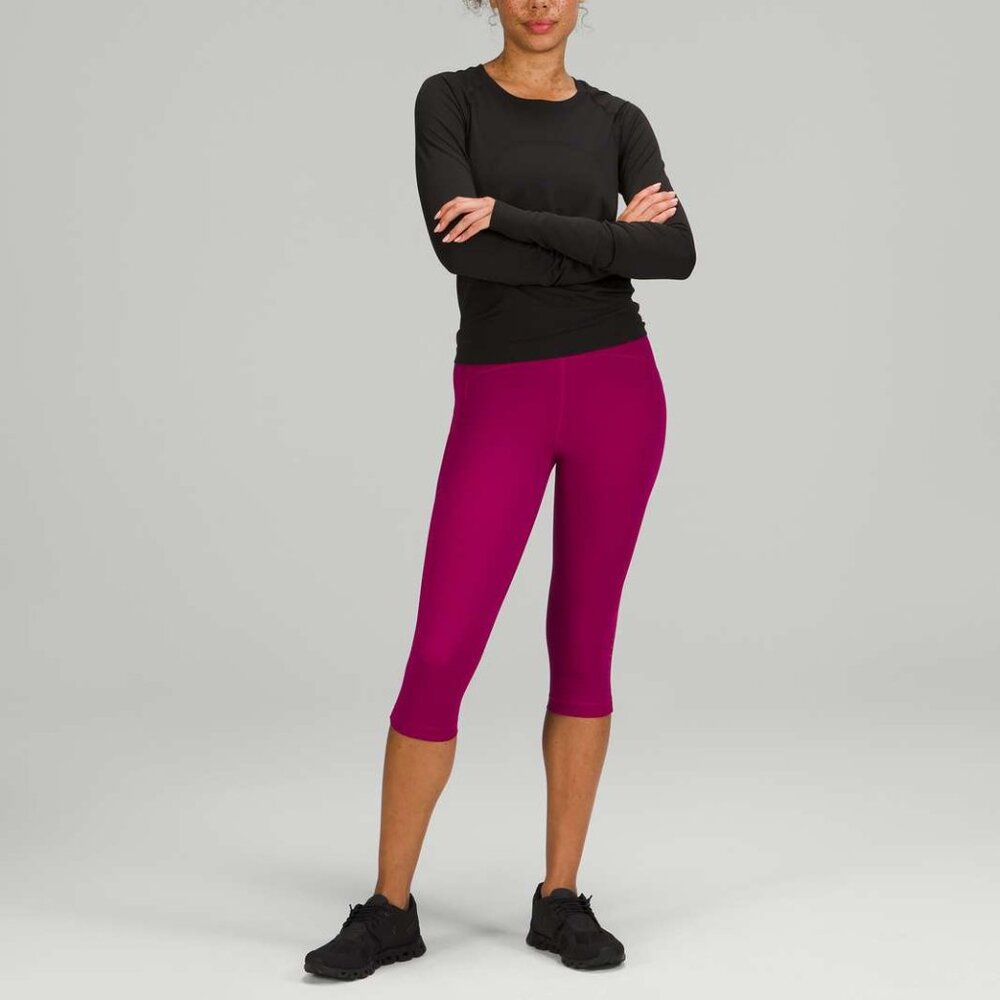 🌸 Lululemon Swift Speed High-Rise Crop 17" – Wild Berry Size 8 NWT #Barbiecore